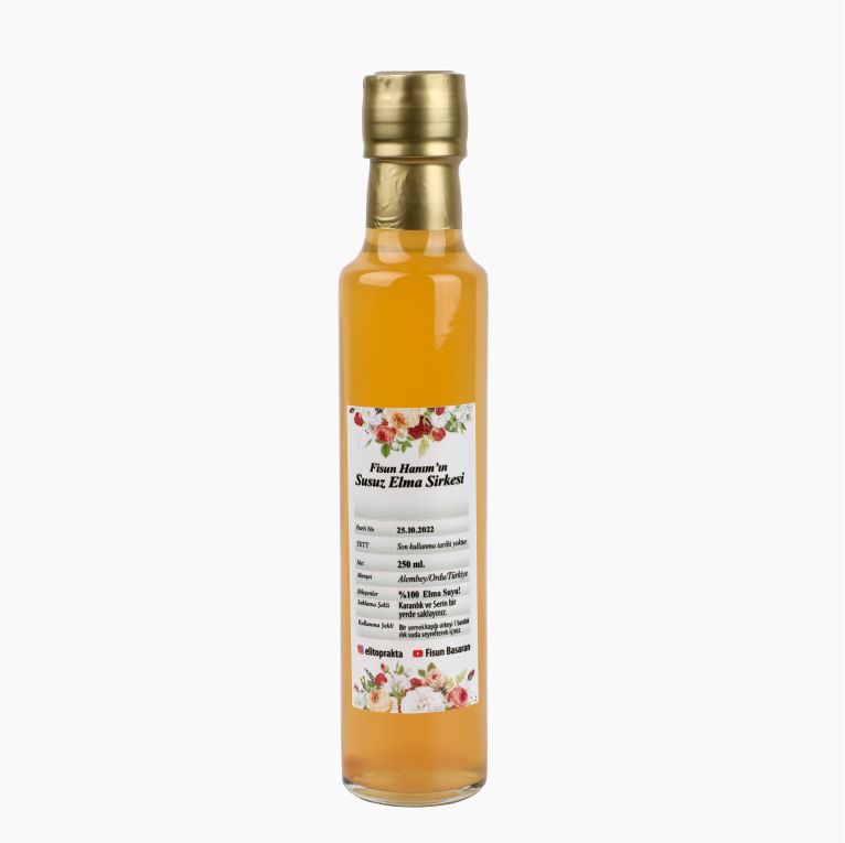 Susuz Elma Sirkesi (cam şişe) 250ml