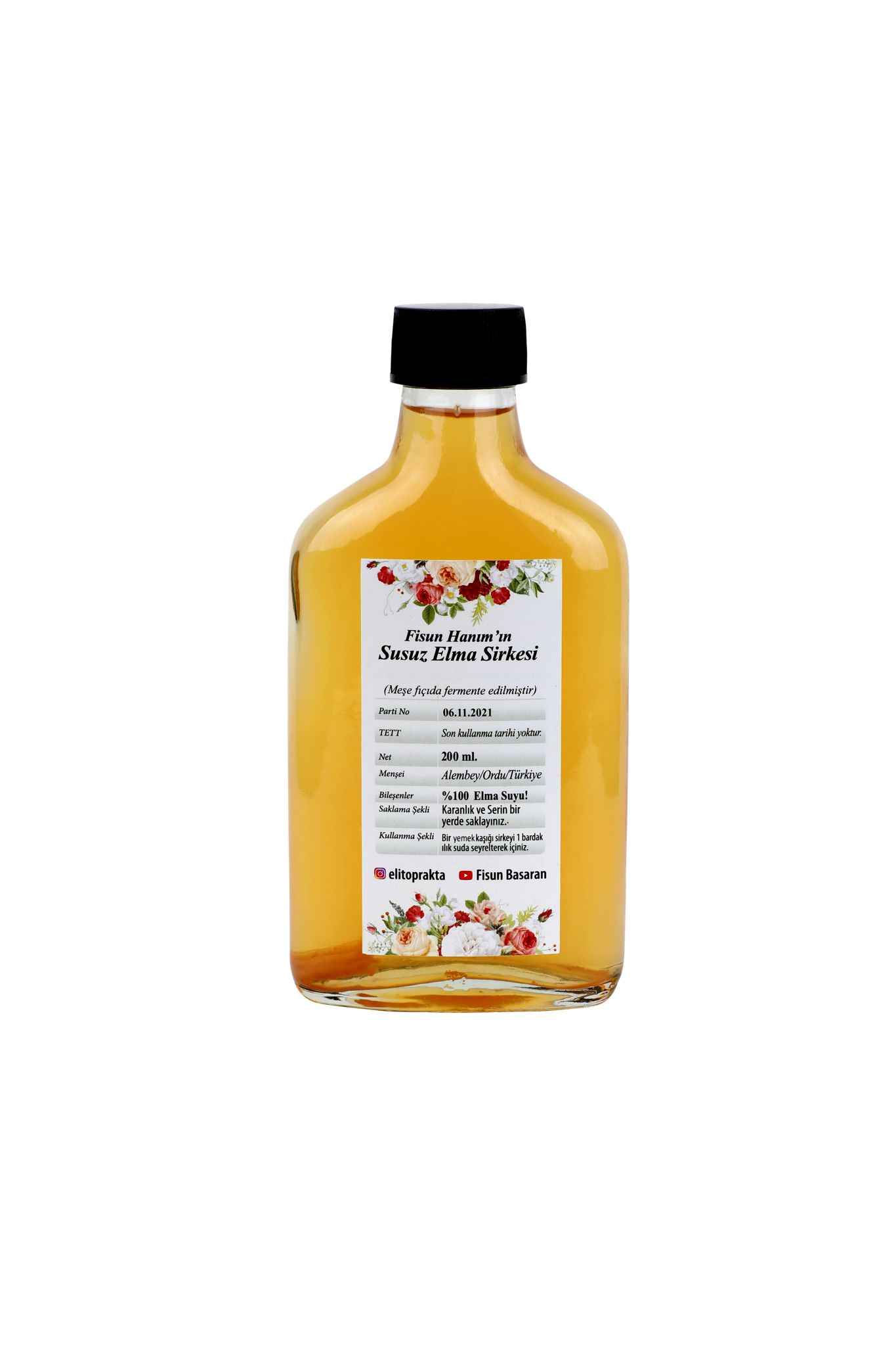 Susuz Elma Sirkesi (Meşe Fıçı) 200ml